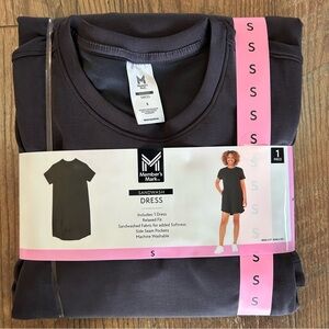 Member's Mark Sandwash Short Sleeve Dress Dark Grey/Black Small